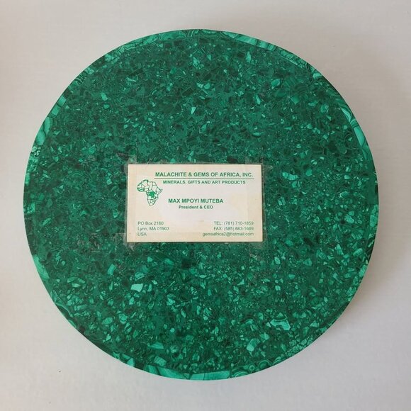 Malachite Chess Board & Pieces Hand Carved Made in Africa 9 Inches - Picture 7 of 8